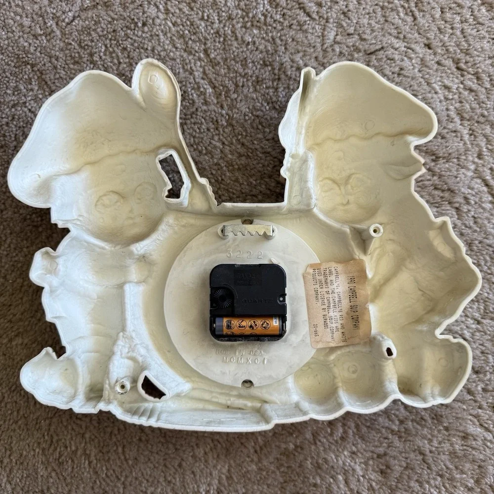 Vintage 1990 Campbells Soup Kids Wall Clock New Haven Quartz Burwood Kitchen USA